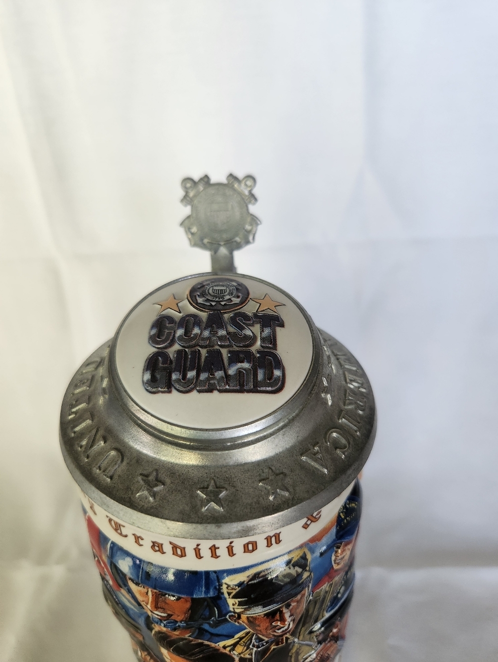 Budweiser Coast Guard Lidded Beer Stein 1999 - Picture 7 of 11